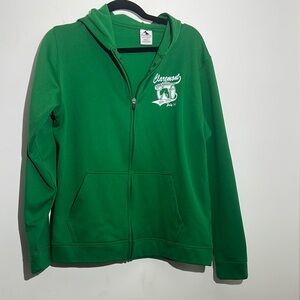 Vibrant Green Zip-Up Hoodie Jacket with Logo